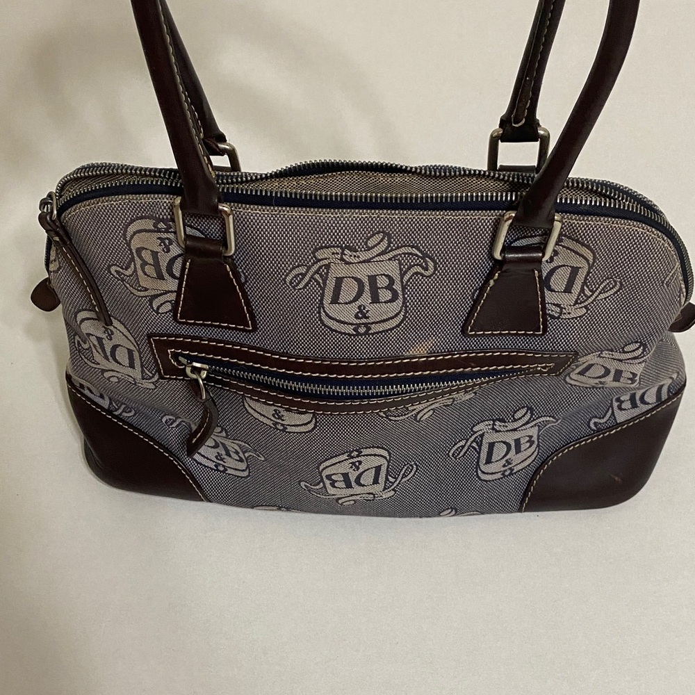 Dooney & Bourke Gray and Brown Shoulder Bag - Picture 2 of 11